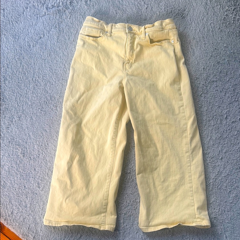 Banana Republic Yellow Cropped Jeans